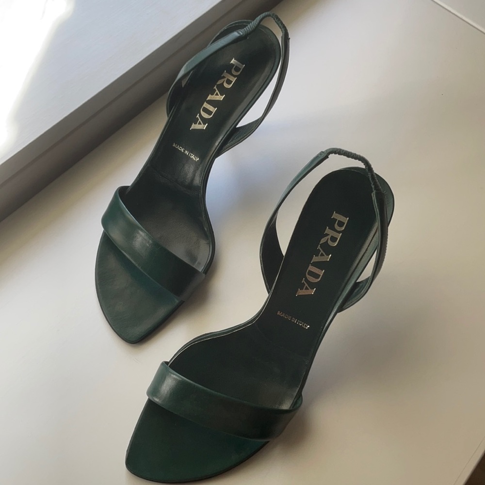Only worn 3 times iconic Prada high heel sandals